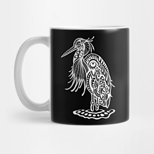 Abstract heron white Mug